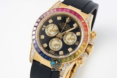 NEW 2022 / JVS FACTORY BEST 1:1 / ROLEX DAYTONA OYSTER RAINBOW 🌈 DIAMOND 40 X 12,5MM CAL.7750