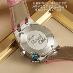 NEW 2021 / ORIGINAL FACTORY BEST 1:1 / AP ROYAL OAK LADY 67601 33MM VÀNH 32 VIÊN KIM CƯƠNG THIÊN NHIÊN 0,65 LY
