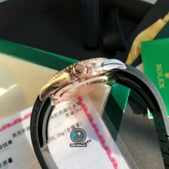 VIP NEW 2021 / ORIGINAL FACTORY 1:1 / ROLEX YACHT MASTER PAVE 40MM 126655 EVEROSE GOLD 18K 6UM