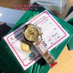 VIP NEW 2021 / ORGINAL FACTORY BEST 1:1 / ROLEX DAYTONA OYSTER STEEL GOLD 18K