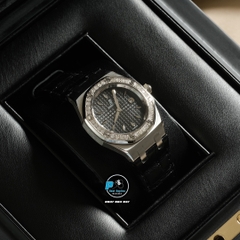 NEW 2021 / ORIGINAL FACTORY BEST 1:1 / AP ROYAL OAK LADY 67601 33MM VÀNH 32 VIÊN KIM CƯƠNG THIÊN NHIÊN 0,65 LY