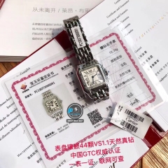VIP NEW 2020 / ORIGINAL FACTORY BEST 1:1 / CARTIER PANTHÈRE DE 27 X 37MM 44 DIAMOND BEZEL VS 1.1