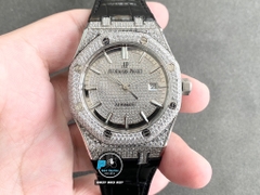 NEW 2021 / ORIGINAL FACTORY BEST 1:1 / AP ROYAL OAK 15402OR 41MM FULL DIAMOND SWAROVKI CAL.3120