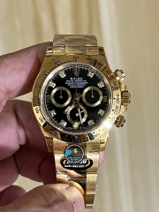 NEW 2023 / BETTER (3K) FACTORY BEST 1:1 / ROLEX DAYTONA OYSTERFLEX 40 x 12,2MM CAL.4130 GOLD