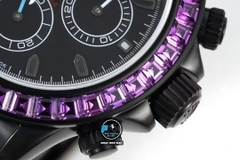 NEW 2022 / N FACTORY BEST 1:1 / ROLEX DAYTONA BLANKEN BLACK DCL DIAMOND RAINBOW CAL.4130