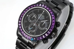 NEW 2022 / N FACTORY BEST 1:1 / ROLEX DAYTONA BLANKEN BLACK DCL DIAMOND RAINBOW CAL.4130