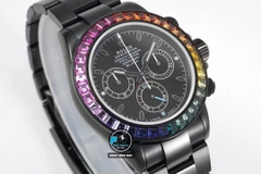 NEW 2022 / N FACTORY BEST 1:1 / ROLEX DAYTONA BLANKEN BLACK DCL DIAMOND RAINBOW CAL.4130