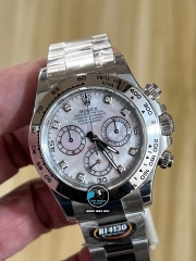 NEW 2023 / BETTER (3K) FACTORY BEST 1:1 / ROLEX DAYTONA 40 x 12,2MM CAL.4130 + THAY ĐỔI MẶT SỐ MOB XÀ CỪ TRẮNG TÙY CHỈNH