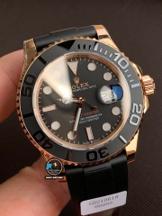 VIP NEW 2021 / ORIGINAL FACTORY 1:1 / ROLEX YACHT MASTER 40 116655 EVEROSE GOLD 18K 6UM