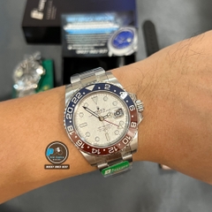 NEW 2023 / C+ FACTORY BEST 1:1 / ROLEX GMT MASTER II MẶT SỐ THIÊN THẠCH THẬT THÉP 904L CAL.3285