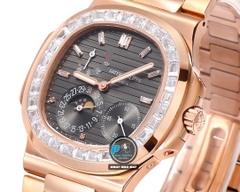 NEW 2023 / GR FACTORY BEST 1:1 / PATEK PHILIPPE NAUTILUS 5724 ROSE GOLD CAL.240PS FULL OPTION