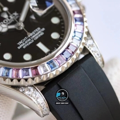 NEW 2023 / BEST FACTORY 1:1 / ROLEX YACHT MASTER 126679SAB FULL DIAMOND BEZEL 40MM CAL.3135