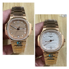 NEW 2023 / 3K FACTORY BEST 1:1 / PATEK PHILIPPE NAUTILUS 7118 LADY 35,2MM DIAMOND BEZEL CAL.324SC