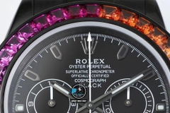 NEW 2022 / N FACTORY BEST 1:1 / ROLEX DAYTONA BLANKEN BLACK DCL DIAMOND RAINBOW CAL.4130
