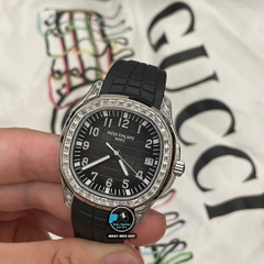 NEW 2023 / FACTORY BEST 1:1 / PATEK PHILIPPE AQUANAUT 5167 FULL KIM 💎BAGUETTE MOISSANITE