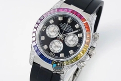 NEW 2022 / JVS FACTORY BEST 1:1 / ROLEX DAYTONA OYSTER RAINBOW 🌈 DIAMOND 40 X 12,5MM CAL.7750