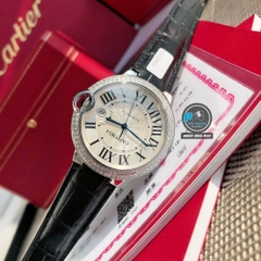 VIP NEW 2023 / ORIGINAL FACTORY BEST 1:1 / CARTIER BALLON BLEU 42MM VÀNH ĐÍNH 127 VIÊN KIM CƯƠNG VVS 1,5 - 2 CARAT CORE ETA 2824-2 SWISS