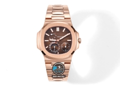 NEW 2023 / GR FACTORY BEST 1:1 / PATEK PHILIPPE NAUTILUS 5724 ROSE GOLD CAL.240PS FULL OPTION