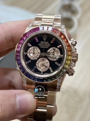 VIP NEW 2022 / N FACTORY BEST 1:1 / ROLEX DAYTONA RAINBOW 🌈 116595 DIAMOND ROSE GOLD 18K 40 X 12,2MM CAL.4130
