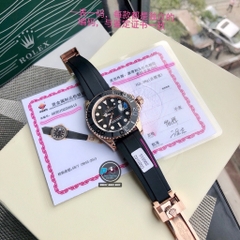 VIP NEW 2021 / ORIGINAL FACTORY 1:1 / ROLEX YACHT MASTER 40 116655 EVEROSE GOLD 18K