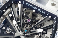 NEW 2021 / RM FACTORY BEST 1:1 / RICHARD MILLER RM 12-01 TOURBILLON SHAPHIRE CRYSTAL LIMITED