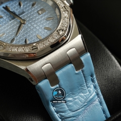 NEW 2021 / ORIGINAL FACTORY BEST 1:1 / AP ROYAL OAK LADY 67601 33MM VÀNH 32 VIÊN KIM CƯƠNG THIÊN NHIÊN 0,65 LY