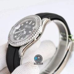 NEW 2023 / BEST FACTORY 1:1 / ROLEX YACHT MASTER 126679SAB FULL DIAMOND BEZEL 40MM CAL.3135