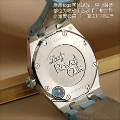 NEW 2021 / ORIGINAL FACTORY BEST 1:1 / AP ROYAL OAK LADY 67601 33MM VÀNH 32 VIÊN KIM CƯƠNG THIÊN NHIÊN 0,65 LY