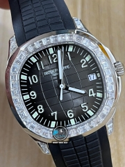 NEW 2023 / 3K FACTORY BEST 1:1 / PATEK PHILIPPE AQUANAUT 5167 LÊN FULL KIM 💎BAGUETTE MOISSANITE THEO YÊU CẦU (CẦN 30 NGÀY HOÀN THIỆN)