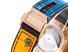 NEW 2022 / MS FACTORY BEST 1:1 / HUBLOT ONE CLICK STEEL DIAMOND RAINBOW KING GOLD 39MM HUB.1270