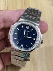 NEW 2023 / 3K FACTORY BEST 1:1 / PATEK PHILIPPE NAUTILUS 7118 LADY 35,2MM DIAMOND BEZEL CAL.324SC