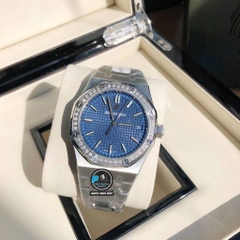 NEW 2021 / ORIGINAL FACTORY BEST 1:1 / AP ROYAL OAK 15550 41MM VÀNH 40 VIÊN KIM CƯƠNG THIÊN NHIÊN 1,7 LY