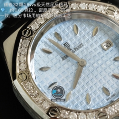 NEW 2021 / ORIGINAL FACTORY BEST 1:1 / AP ROYAL OAK LADY 67601 33MM VÀNH 32 VIÊN KIM CƯƠNG THIÊN NHIÊN 0,65 LY