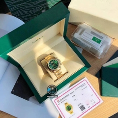 VIP NEW 2021 / ORGINAL FACTORY BEST 1:1 / ROLEX DAYTONA OYSTER GREEN DIAL GOLD 18K
