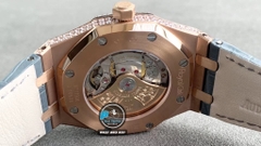 NEW 2021 / ORIGINAL FACTORY BEST 1:1 / AP ROYAL OAK 15402OR 41MM FULL DIAMOND SWAROVKI CAL.3120