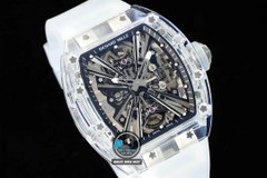 NEW 2021 / RM FACTORY BEST 1:1 / RICHARD MILLER RM 12-01 TOURBILLON SHAPHIRE CRYSTAL LIMITED