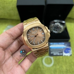 NEW 2022 / 3K FACTORY BEST 1:1 / PATEK PHILIPPE NAUTILUS 5711 ROSE GOLD 40MM CAL.324SC