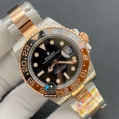 NEW 2022 / CLEAN FACTORY BEST 1:1 / ROLEX GMT MASTER II VER.4 EVEROSE GOLD THÉP 904L CAL.3285