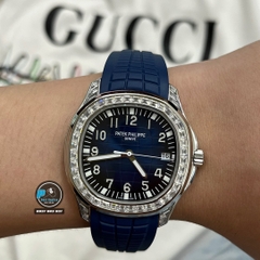 NEW 2023 / FACTORY BEST 1:1 / PATEK PHILIPPE AQUANAUT 5167 FULL KIM 💎BAGUETTE MOISSANITE