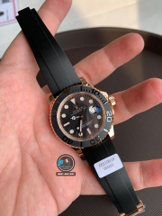 VIP NEW 2021 / ORIGINAL FACTORY 1:1 / ROLEX YACHT MASTER 40 116655 EVEROSE GOLD 18K 6UM