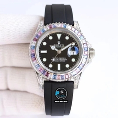 NEW 2023 / BEST FACTORY 1:1 / ROLEX YACHT MASTER 126679SAB FULL DIAMOND BEZEL 40MM CAL.3135
