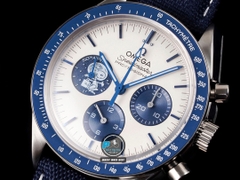 NEW 2022 / GS FACTORY BEST 1:1 / OMEGA SPEEDMASTER APOLLO 13 Silver Snoopy Award” 50TH ANNIVERSARY LIMITED 42MM CAL.3861 FULL OPTION