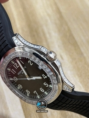 NEW 2023 / 3K FACTORY BEST 1:1 / PATEK PHILIPPE AQUANAUT 5167 LÊN FULL KIM 💎BAGUETTE MOISSANITE THEO YÊU CẦU (CẦN 30 NGÀY HOÀN THIỆN)