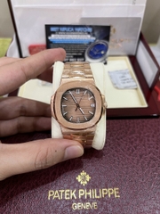 NEW 2022 / 3K FACTORY BEST 1:1 / PATEK PHILIPPE NAUTILUS 5711 ROSE GOLD 40MM CAL.324SC