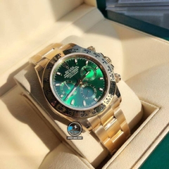 VIP NEW 2021 / ORGINAL FACTORY BEST 1:1 / ROLEX DAYTONA OYSTER GREEN DIAL GOLD 18K