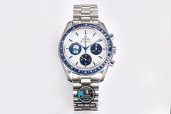 NEW 2022 / OS FACTORY BEST 1:1 / OMEGA Speedmaster “Silver Snoopy Award” 50th Anniversary Chronograph 42mm VER.2