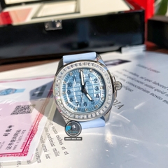 VIP NEW 2021 / ORIGINAL FACTORY BEST 1:1 / PATEK PHILIPPE AQUANAUT 5072G 35.6 X 7,7MM WOMEN KIM CƯƠNG THIÊN NHIÊN