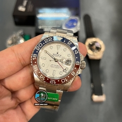 NEW 2023 / C+ FACTORY BEST 1:1 / ROLEX GMT MASTER II MẶT SỐ THIÊN THẠCH THẬT THÉP 904L CAL.3285