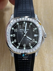 NEW 2023 / 3K FACTORY BEST 1:1 / PATEK PHILIPPE AQUANAUT 5167 LÊN FULL KIM 💎BAGUETTE MOISSANITE THEO YÊU CẦU (CẦN 30 NGÀY HOÀN THIỆN)