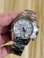 NEW 2023 / BETTER (3K) FACTORY BEST 1:1 / ROLEX DAYTONA 40 x 12,2MM CAL.4130 + THAY ĐỔI MẶT SỐ MOB XÀ CỪ TRẮNG TÙY CHỈNH